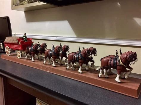 They can eat about 55 pounds of hay and drink as much as 30 gallons of water – each day! They are often called “gentle giants” for their laid back, easy. . Budweiser clydesdales collectibles